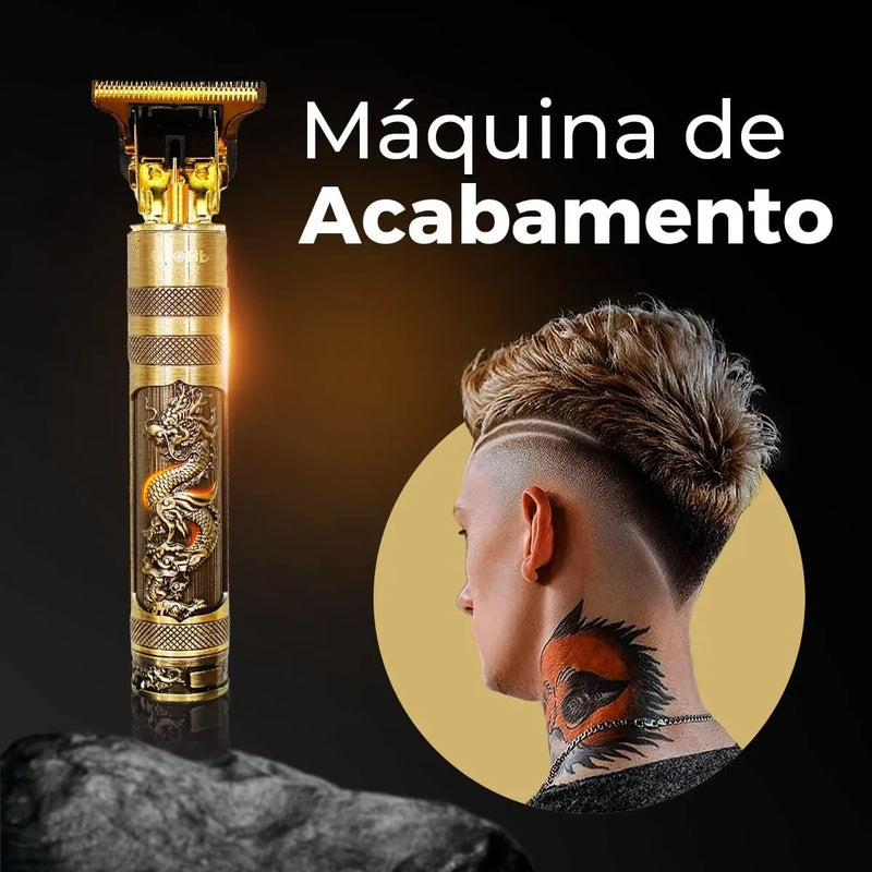 Máquina de Cortar Cabelo Elétrica GoldenDragon™ - Acabamento Profissional!