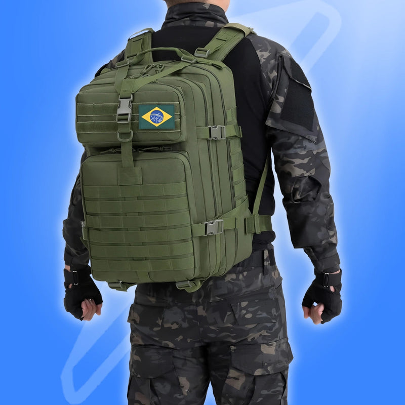 Mochila Tática Militar Assault™ - Reforçada e Impermeável para Expedições e Escaladas!