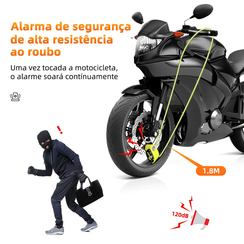 Alarme e Tranca Anti-Roubo Protection™ pra Bicicleta, Motocicleta ou Scooter! - Segurança Máxima